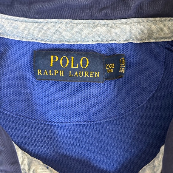 Polo Ralph Lauren nautical rugby blue white polo shirt with crest logo - Picture 5 of 15
